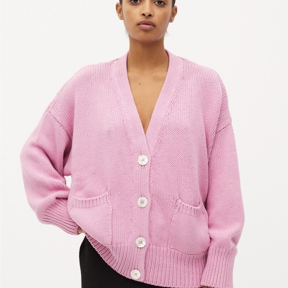 Babaa Cardigan no16 Fallen Bougainvillea